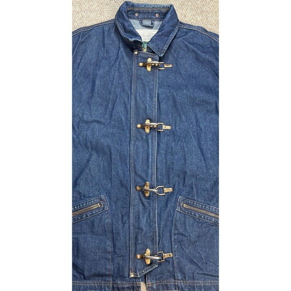 Lauren Jeans Co. Ralph Lauren Women's Vtg Fireman Clasp Denim Jacket Size 2X - Picture 3 of 11